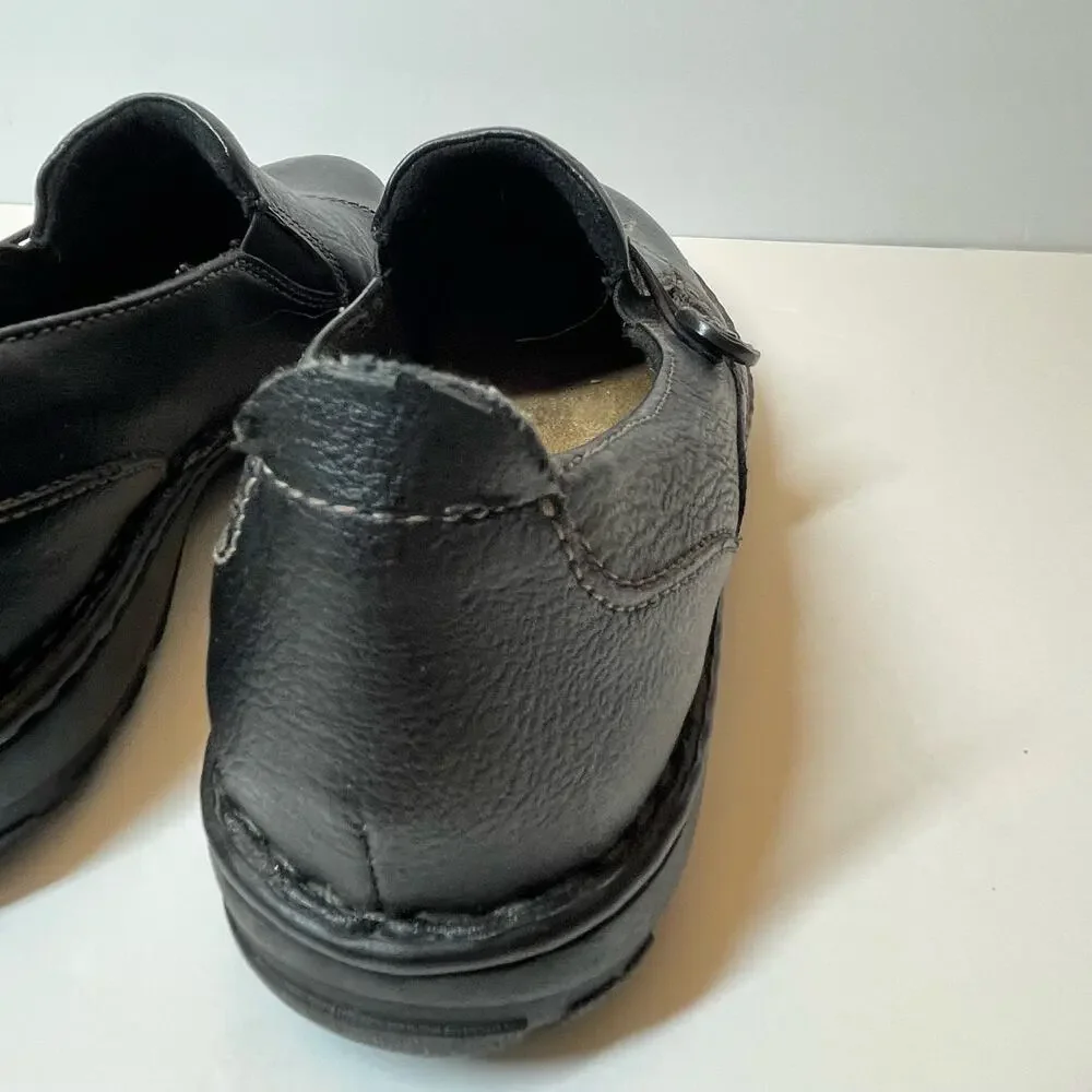 GH Bass & Co. Black Leather Loafer Bradshaw 9W Wide Slip on Shoe